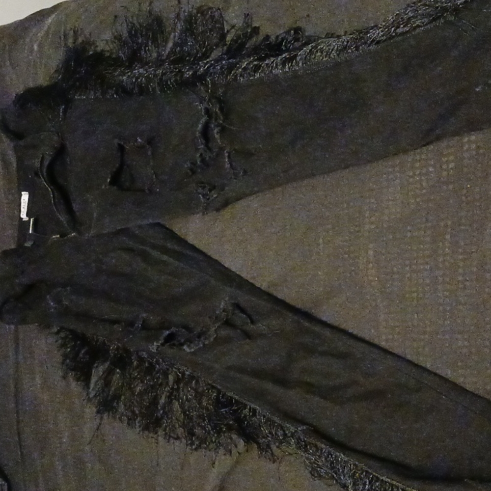 Distressed Black Jeans